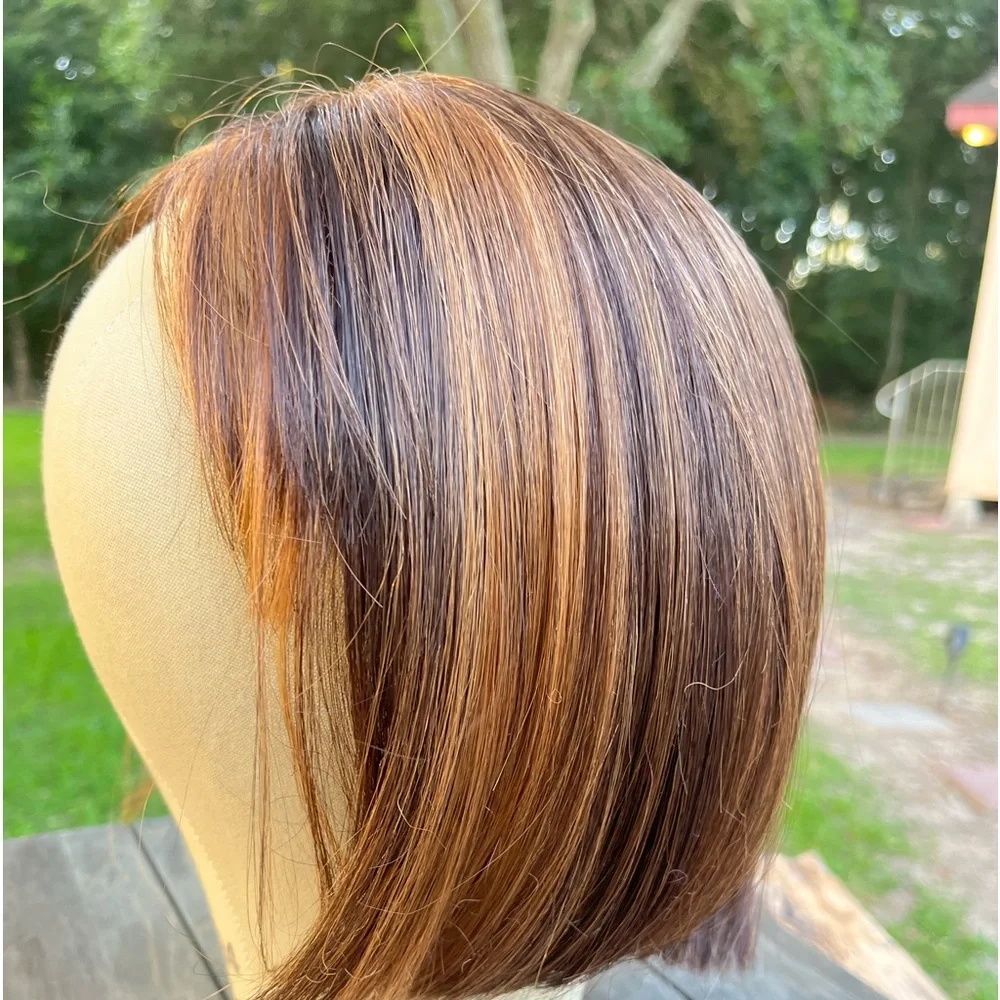 JON RENAU TOPPER WIG RASPBERRY TWIST BOB LENGTH WITH BANGS